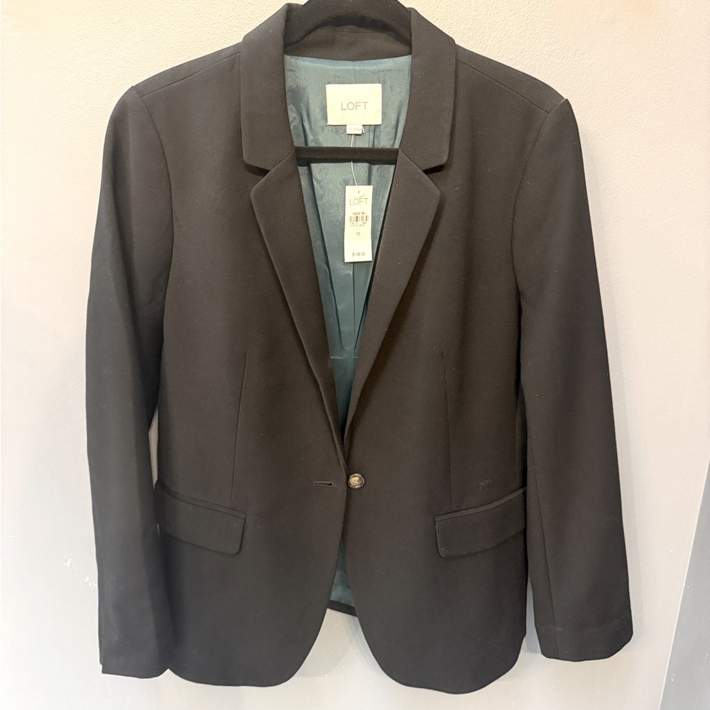 NWT LOFT black blazer size 10